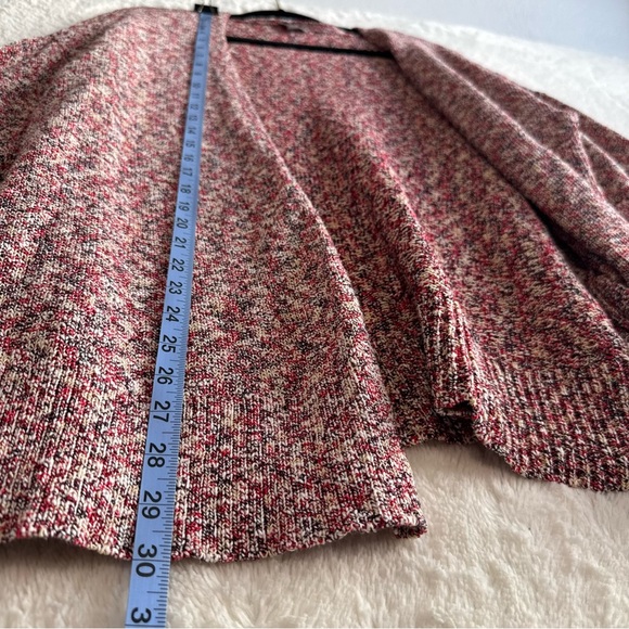 J. Jill Cardigan Women's XL Red Cotton Blend Knit Open Grandmacore Casual Boho - Picture 8 of 8